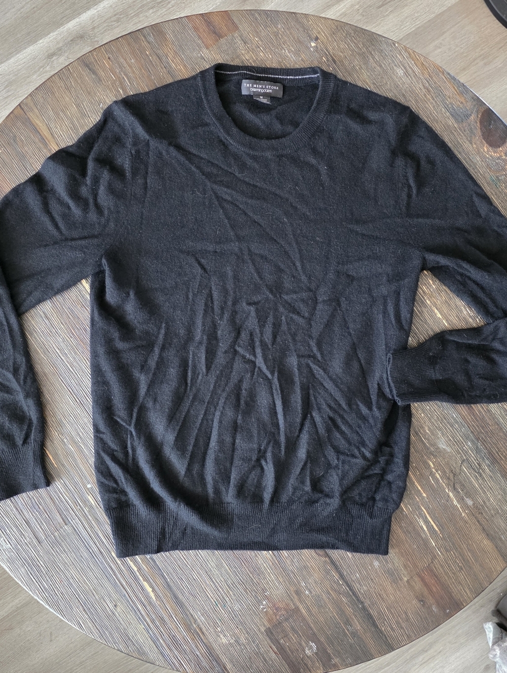 Cashmere The Men's Store At Bloomingdales Black Crewneck Knit Sweater
